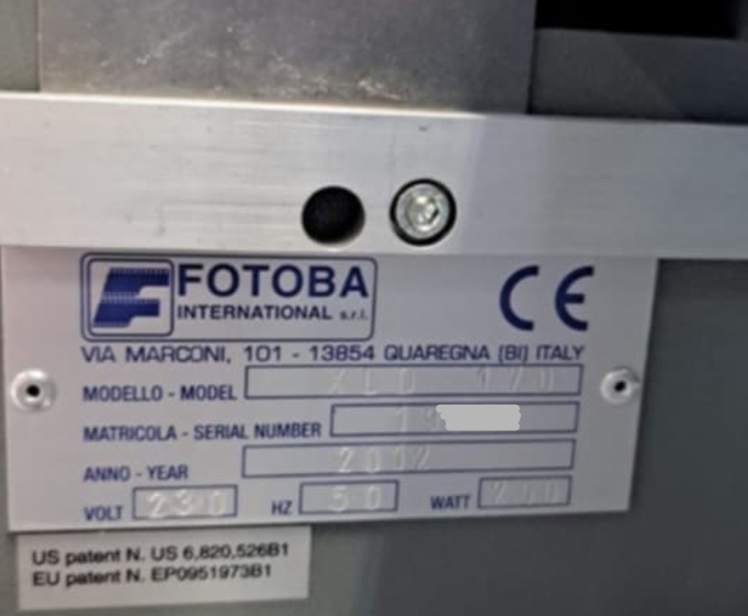 Fotoba XLD-170 Automatic X/Y Digital Cutter (Used) Item # UE-070125B