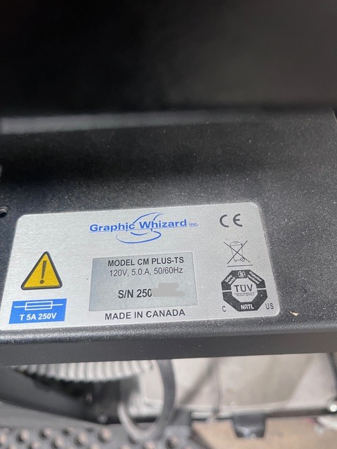 Graphic Whizard CreaseMaster Plus-TS (Used) Item # UE-070325C