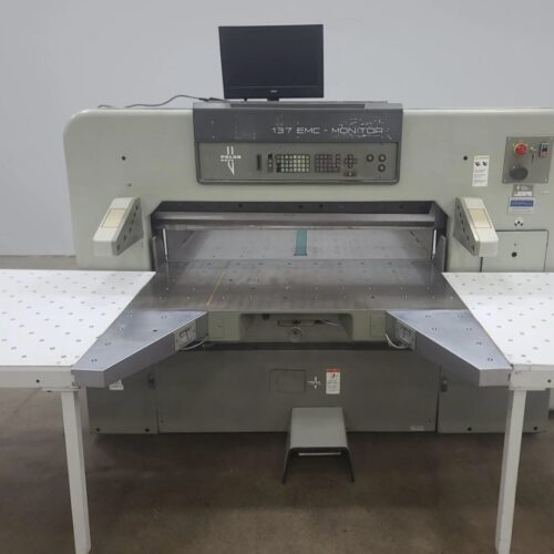 Polar 137EMC-MON 53in Programmable Paper Cutter w/ Safety Lights and Air Table (Used) Item UE-072125C