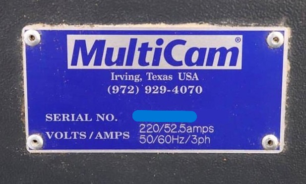 Multicam 3000 Series 5×10 CNC Router (Used) Item # UE-072325B