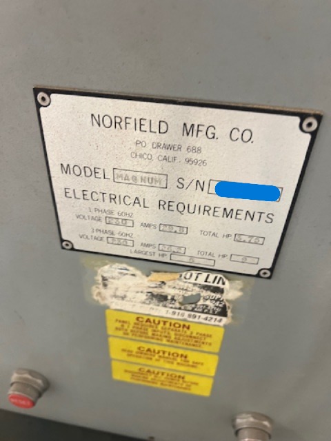 Norfield Magnum Door Machine (Used) Item # UE-080825A