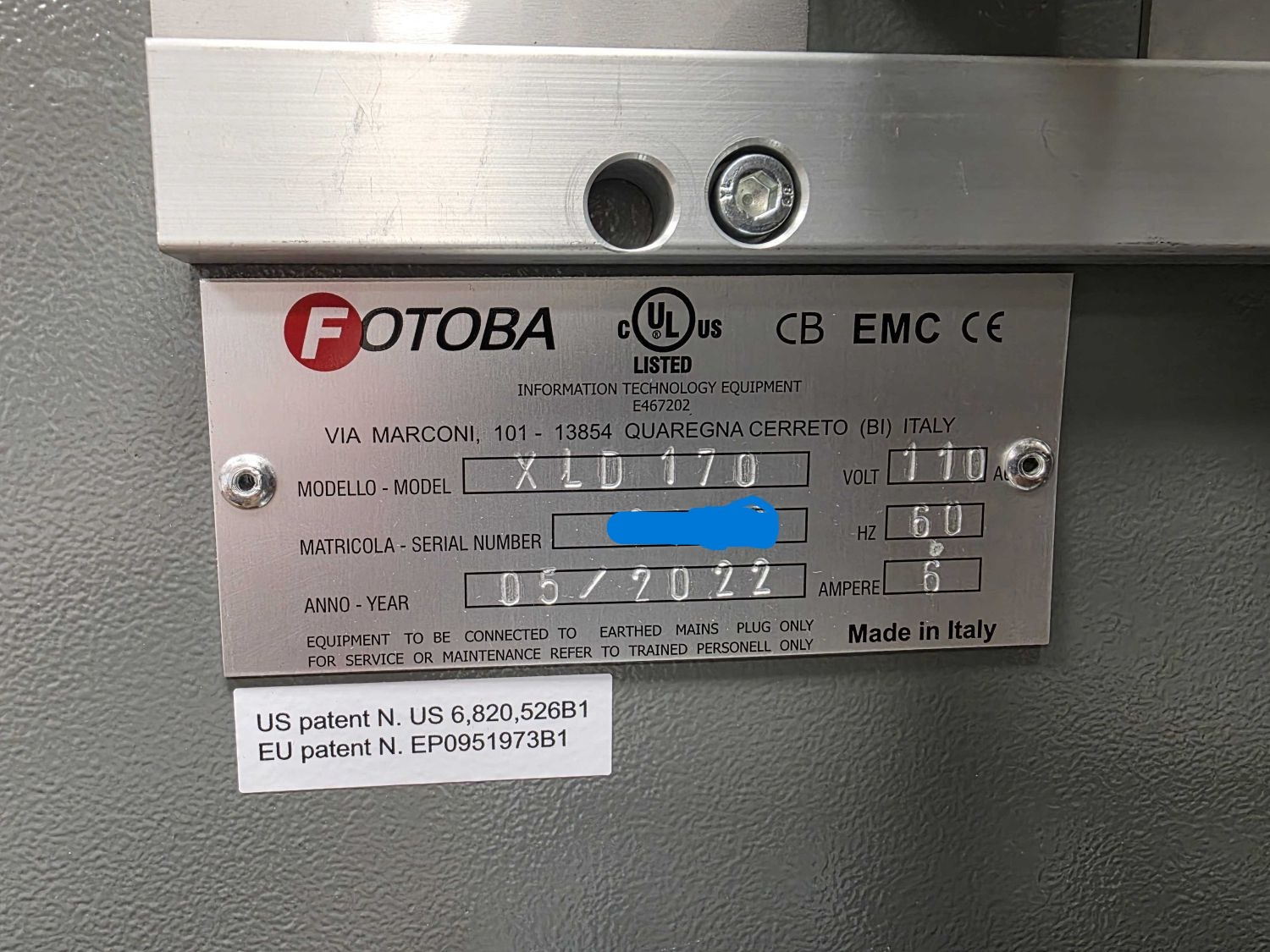 Fotoba XLD-170 Automatic X/Y Digital Cutter (Used) Item # UE-081525B