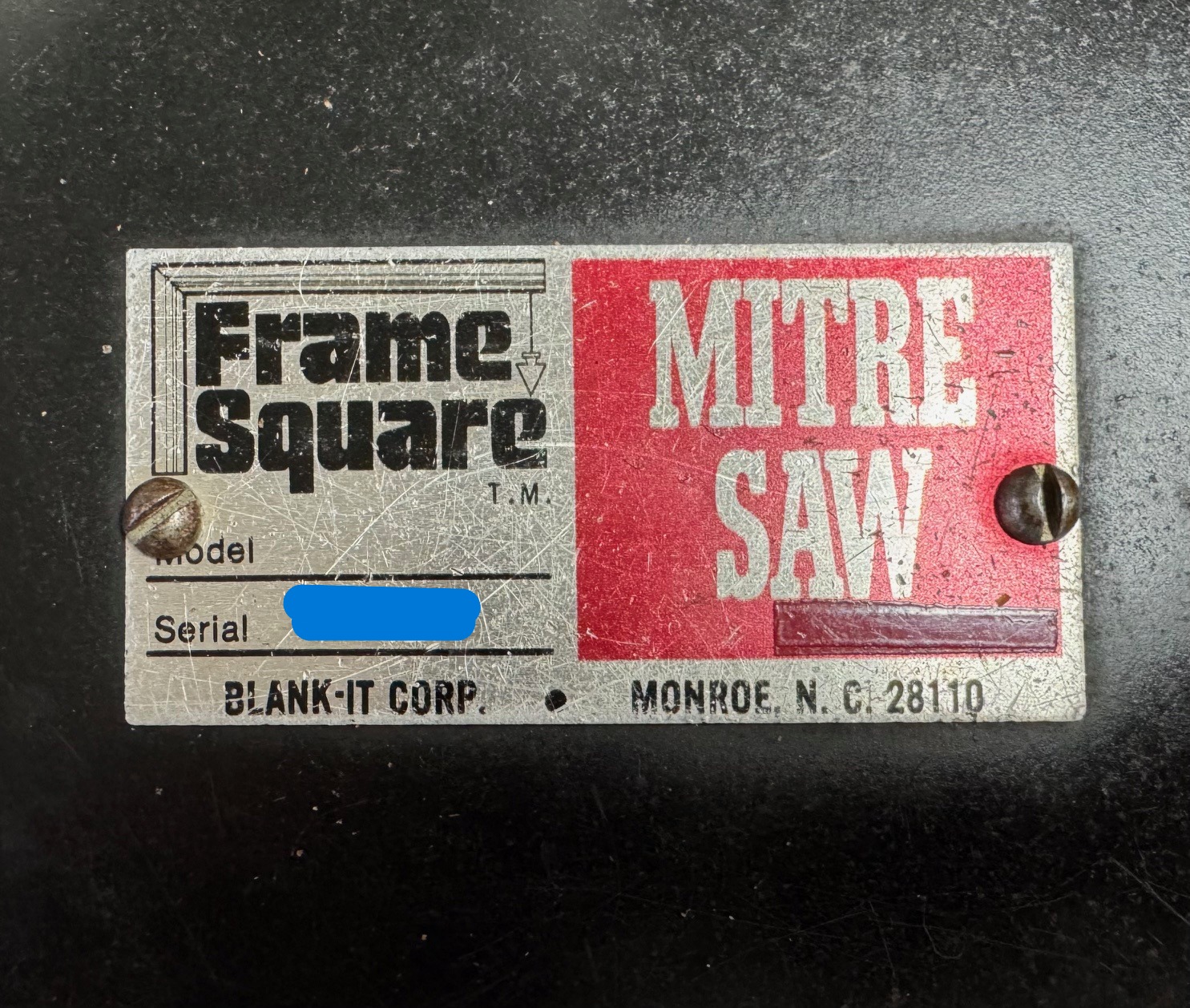 Frame Square Miter Saw (Used) Item # UE-092225A