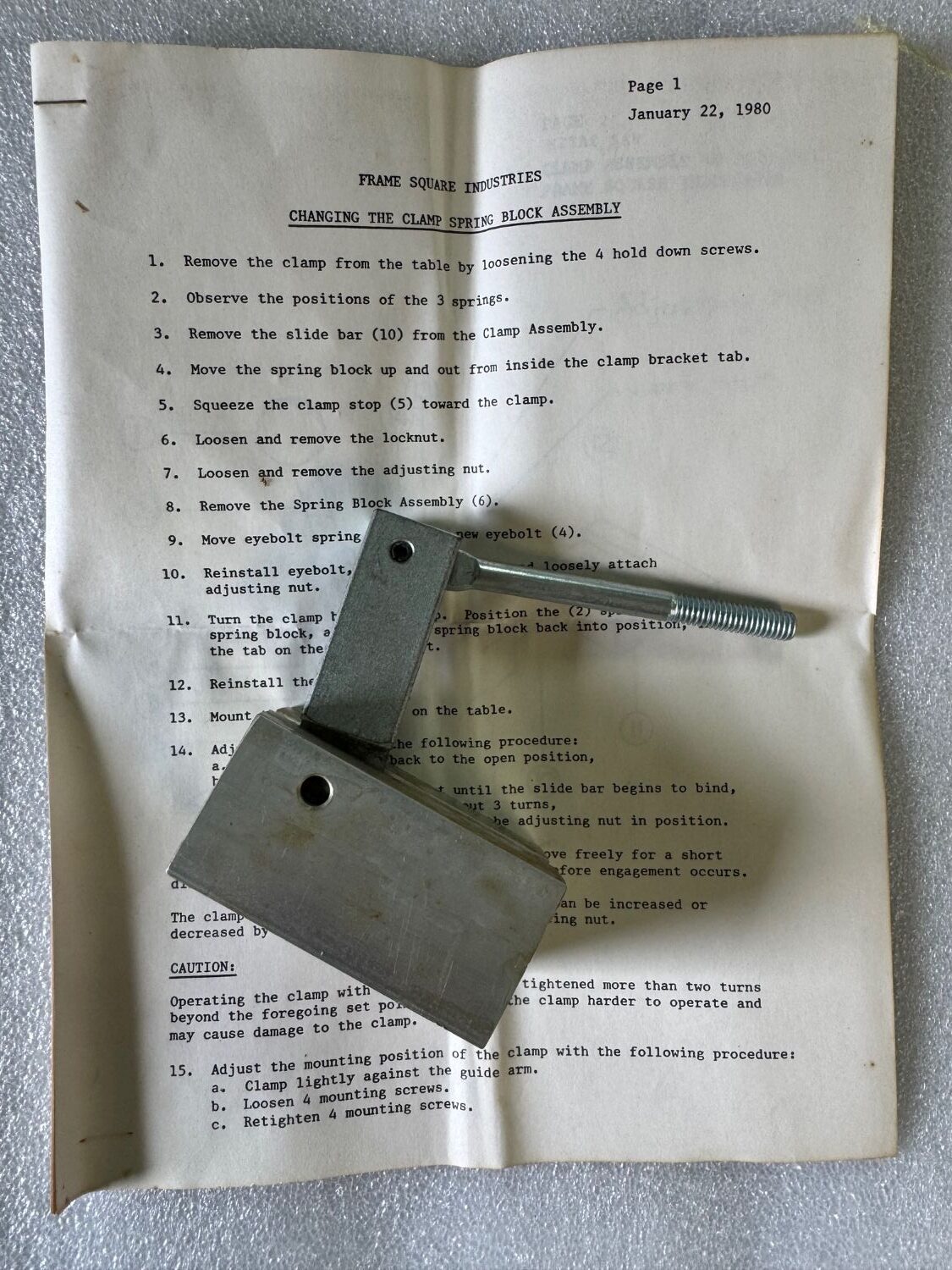 Frame Square Miter Saw (Used) Item # UE-092225A