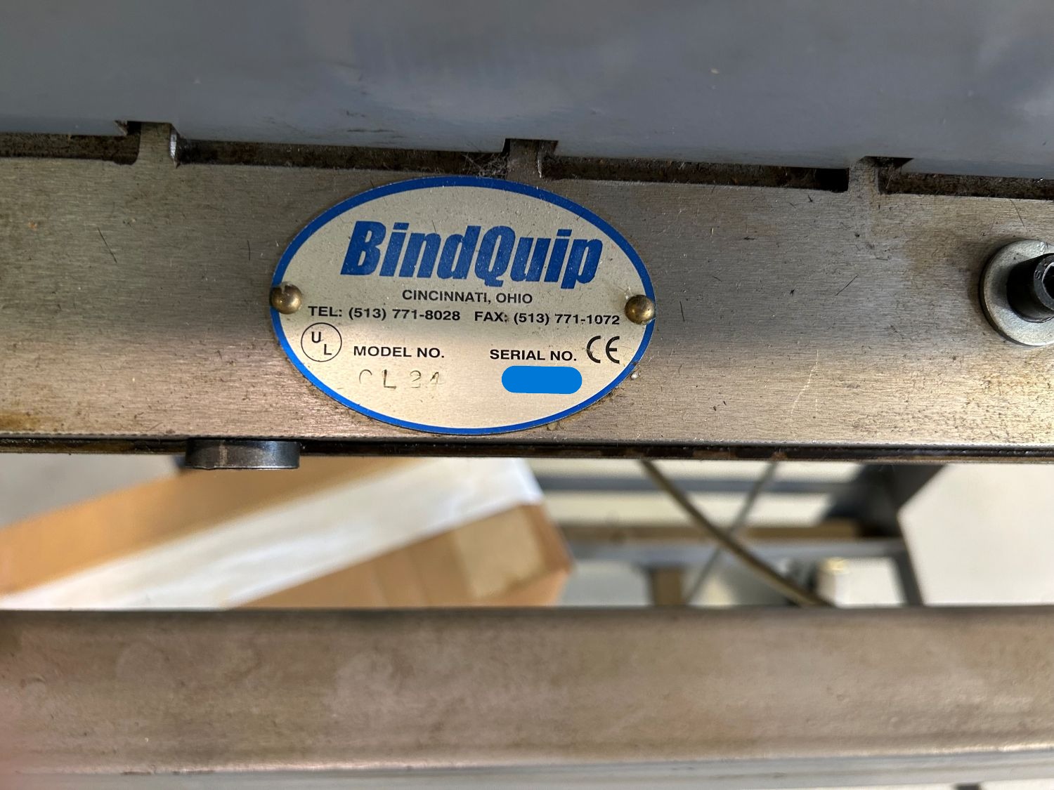 Bindquip CL-24 Calendar Tinning Machine (Used) Item # UE-092925C