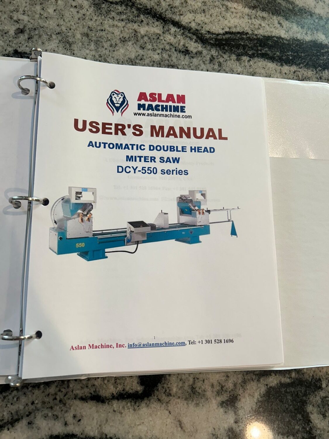 Aslan DCY-550 22″ Automatic Double Head Miter Saw (Used) Item # UE-100125D
