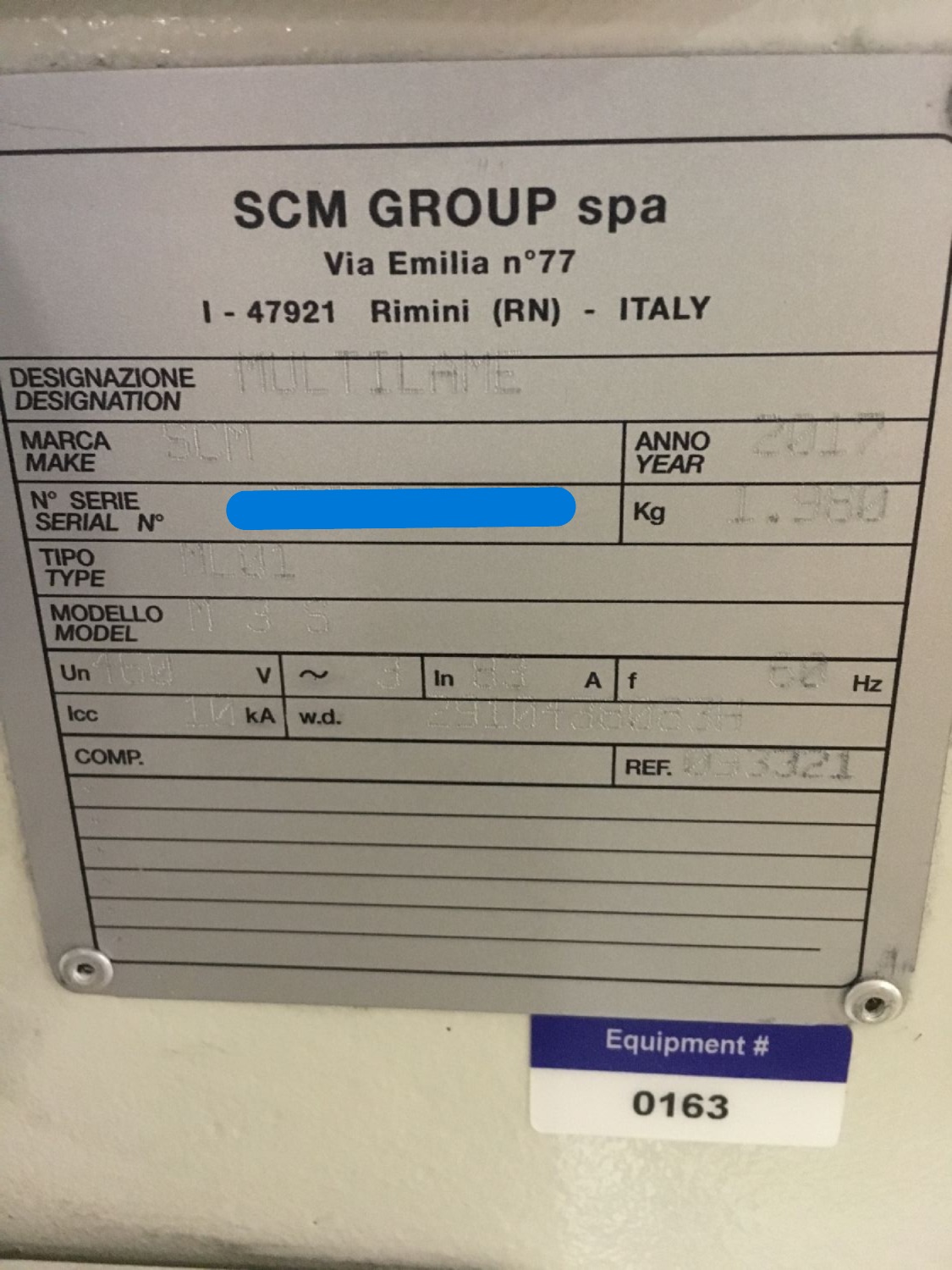 SCM Group Class M3 Automatic Multi-Blade Gang Rip Saw (Used) Item # UE-102225A