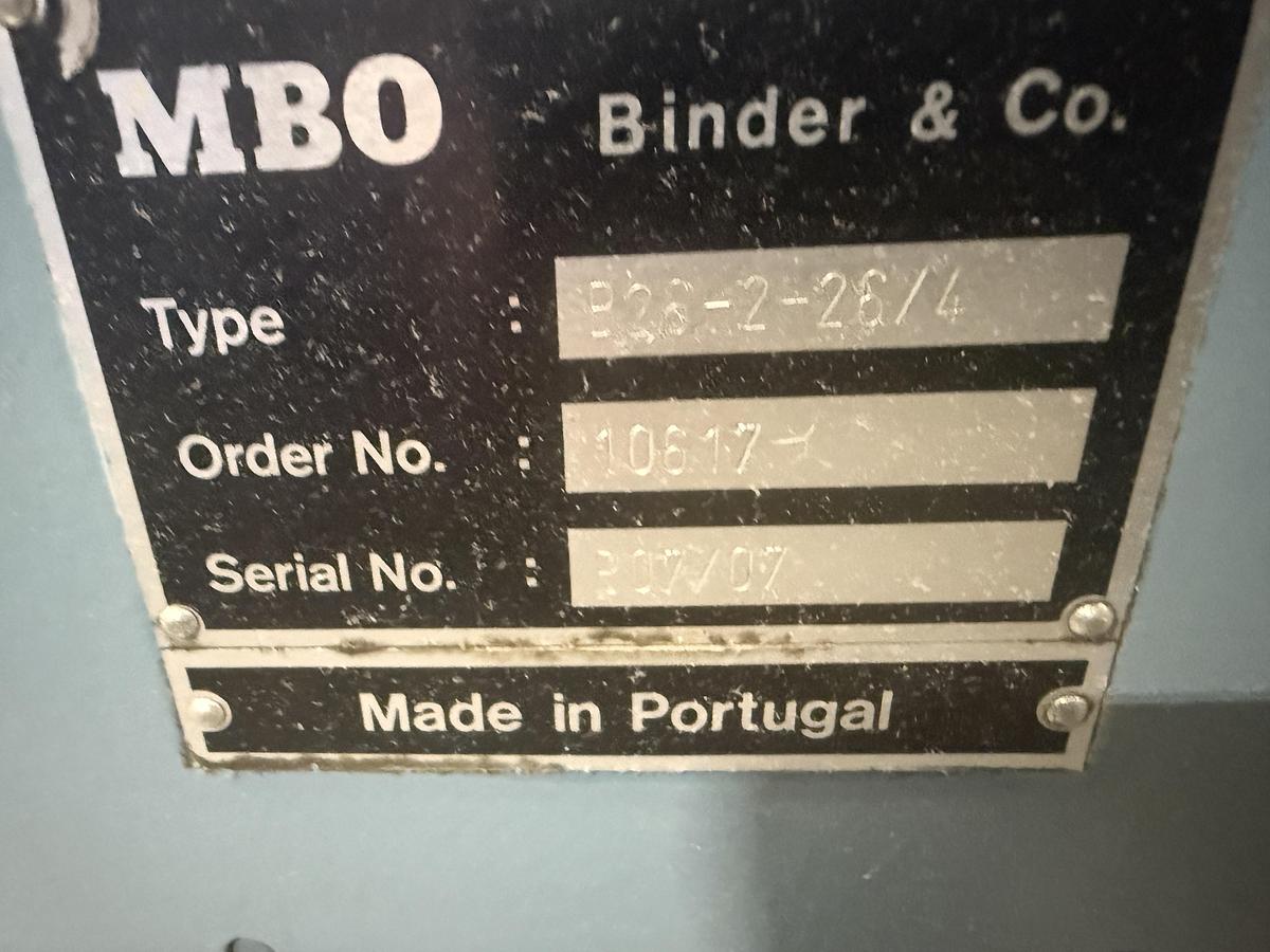 MBO B26 Continuous Feed 4/4 Folder w/ A76 Delivery (Used) Item # UE-111925F