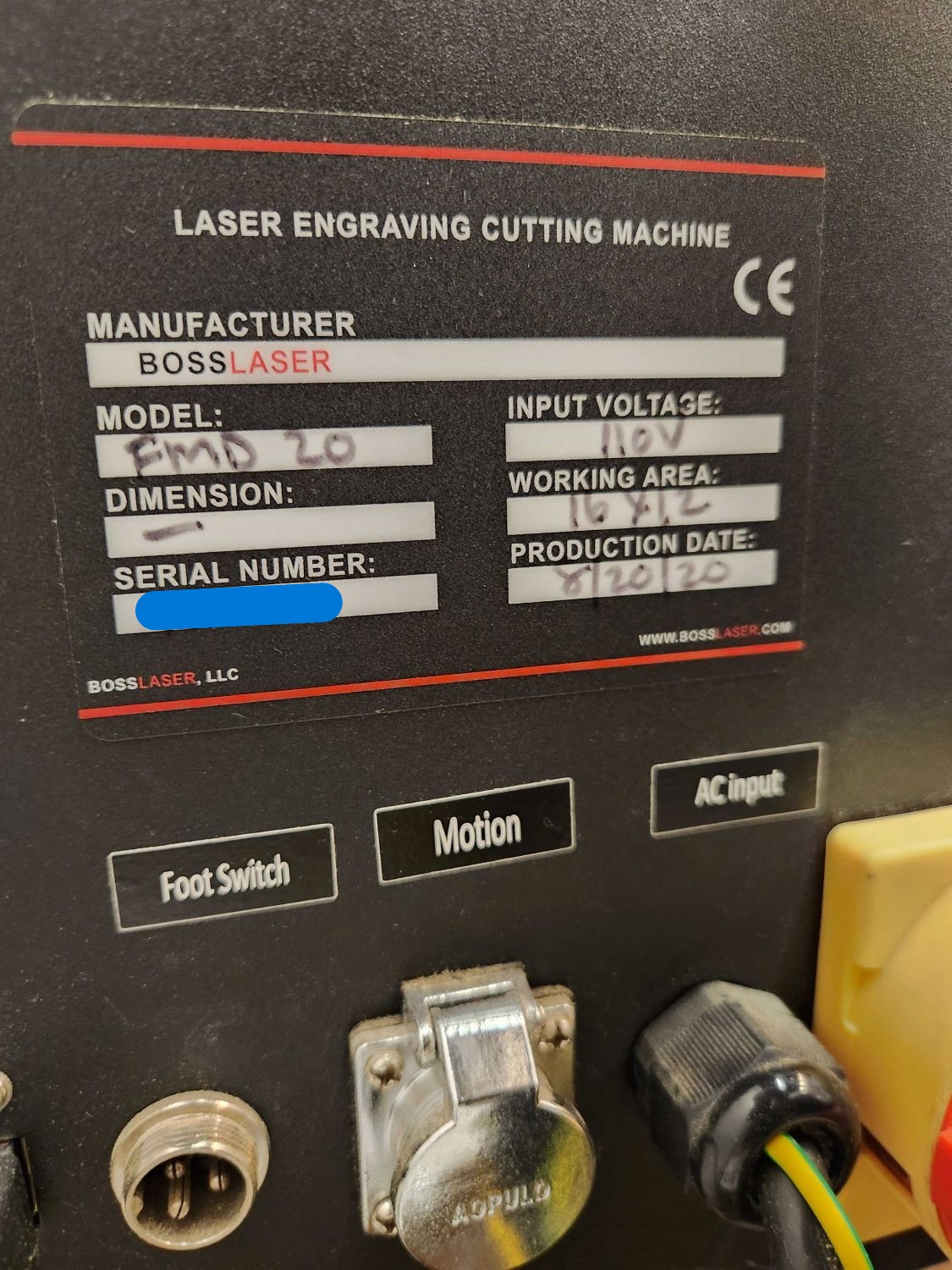 Boss FM-D 20 Desktop Fiber Laser Marking Machine (Used) Item # UE-112325A