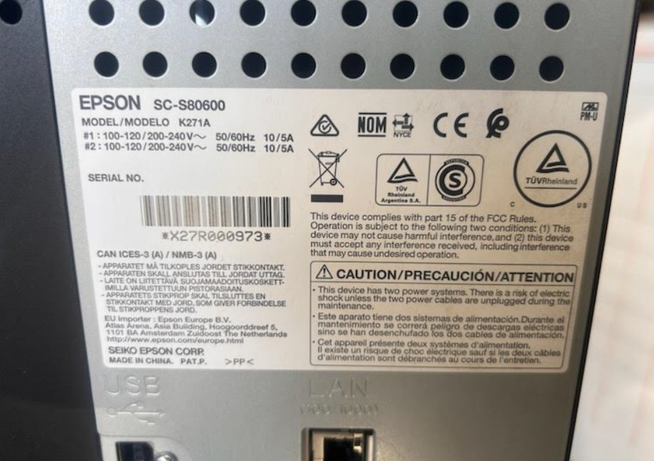 Epson SureColor S80600 Printer (Used) Item # UE-112525D