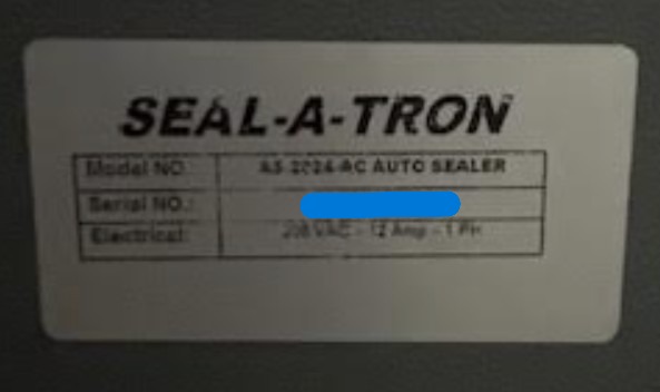 Seal-A-Tron AS-2024 AC Automatic L-Bar Sealer (Used) Item # UE-122125E