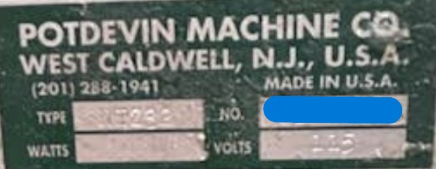 Potdevin NTZ32 32″ Cold Gluer with Stand (used) Item #UE-122325A