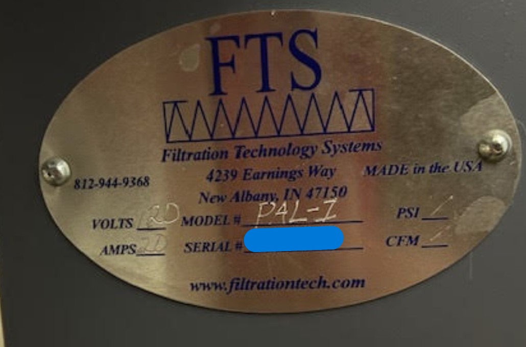 Filter Technology System FTS PAL-1 Pleat Assembly Line (Used) Item # UE-123025F
