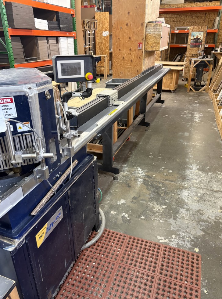 Fletcher AMP MN-355 Double Mitre Saw – AG-2000M Programmable Measuring System (Used) Item # UE-012026C