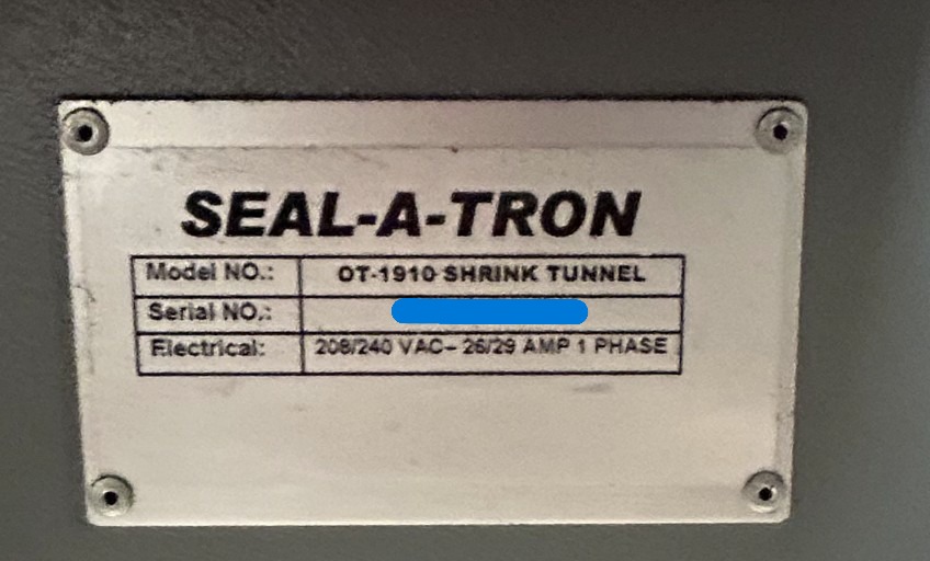 Seal-A-Tron L-Bar Sealer (Used) Item # UE-012126A