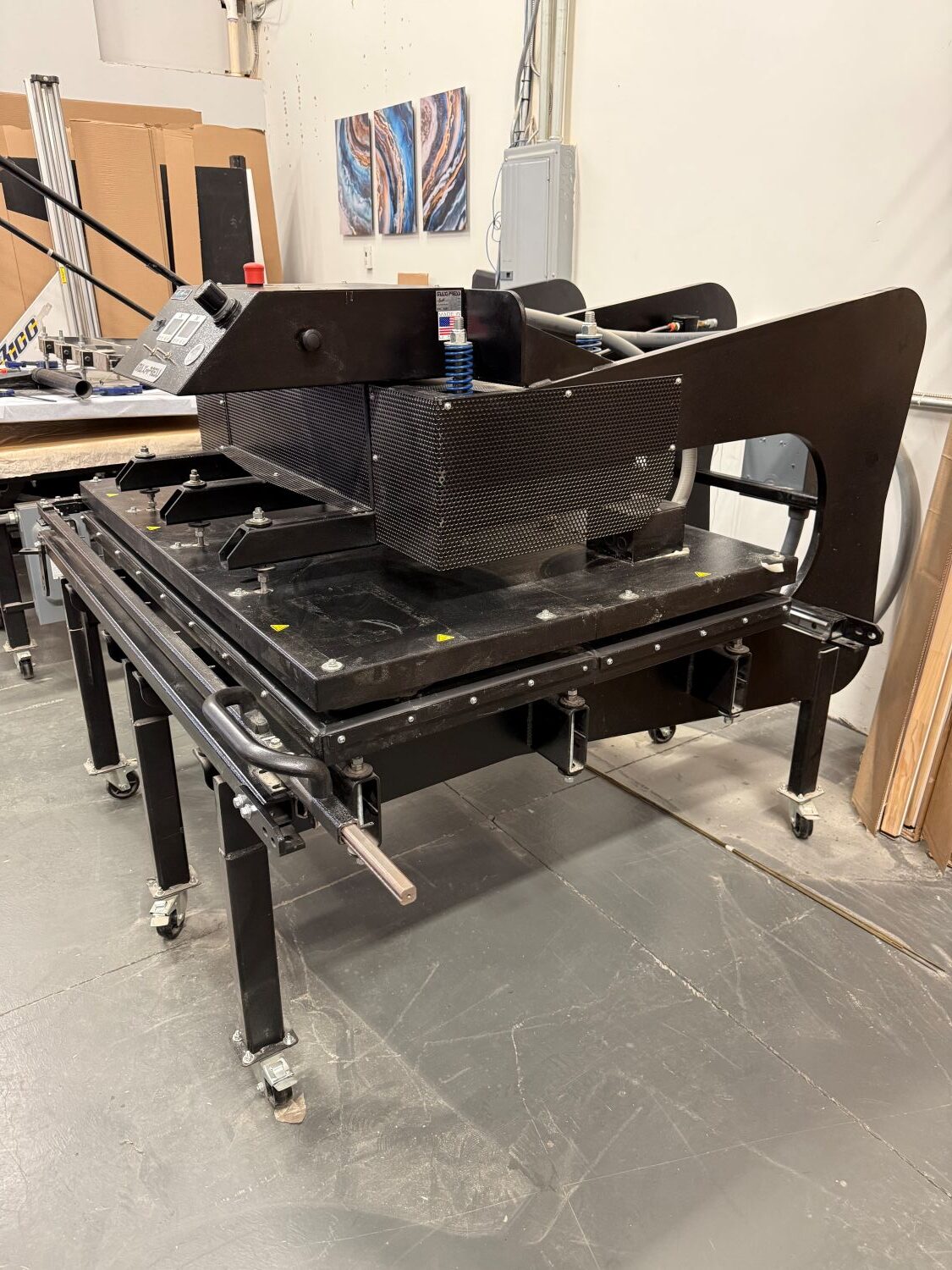 Geo Knight Maxi Press MAXI-4060AW 44″ x 64″ Top & Bottom Air Heat TWIN Press (Used) Item # UE-012626B