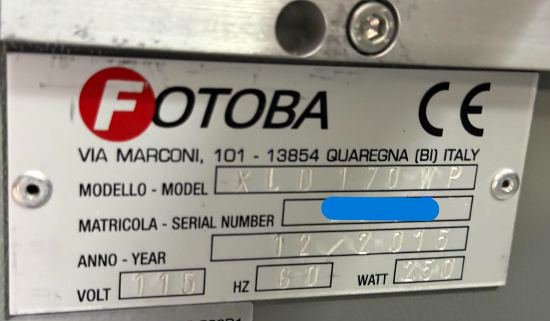 Fotoba XLD 170 WP Digital Cutter (Used) Item # UE-012726C