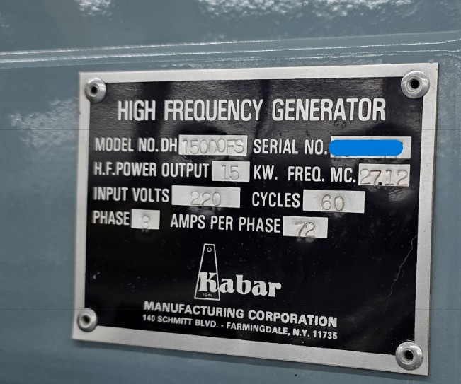 Cosmos Kabar RF Clamshell Blister Sealer Model # 15000FS (Used) Item # UE-012726F