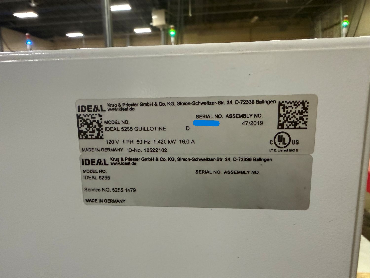 MBM TRIUMPH 5255 Automatic 20.4″ Paper Cutter (Used) Item # UE-021626A