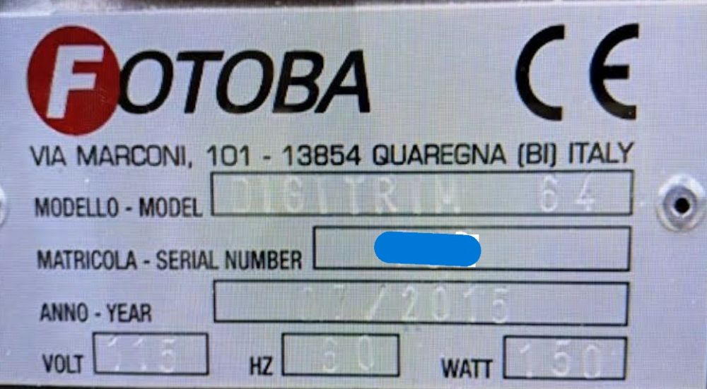 Fotoba Digitrim 64″ X Cutter (Used) Item # UE-022526B