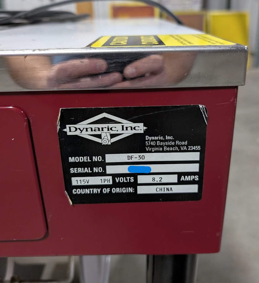 Dynaric DF-30 Semi-automatic Tabletop Strapping Machine (Used) Item # UE-022626B