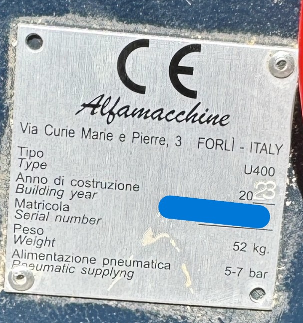 Fletcher AMP U-400 / U400 Underpinner (Used) Item # UE-031626B