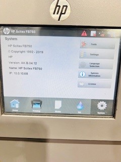 HP Scitex FB750 98″ Wide-Format Industrial Flatbed Printer (Used) Item # UE-030126E
