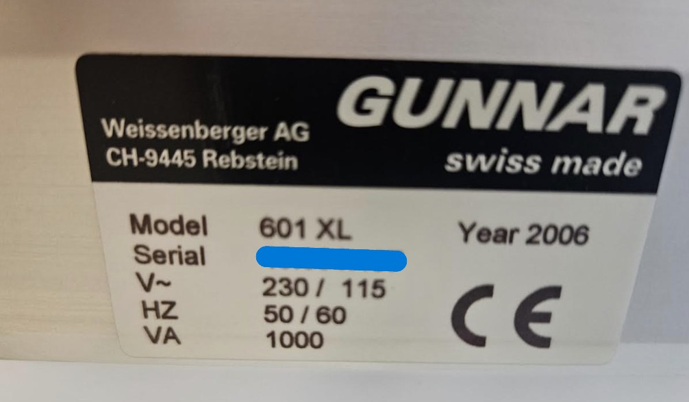 Gunnar 601XL CMC Computerized Mat Cutter (Used) Item # UE-030326B