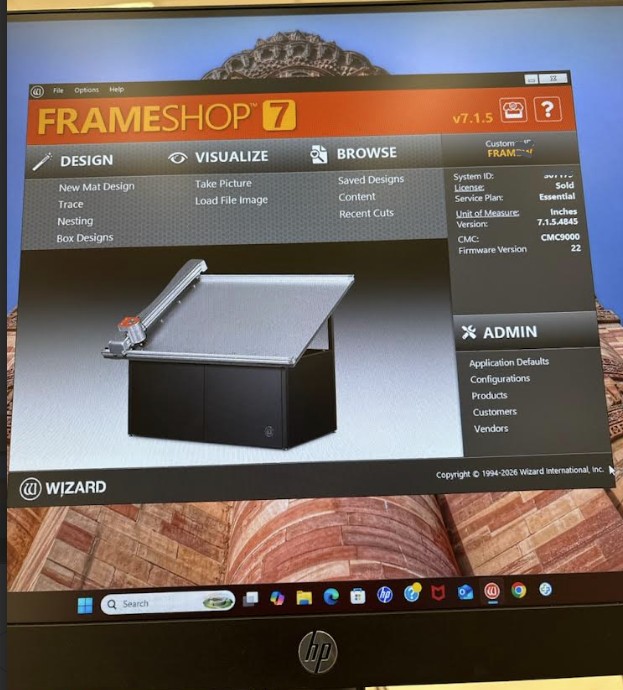 Wizard 9000 CMC Mat Cutter (Used) Item # UE-031726A