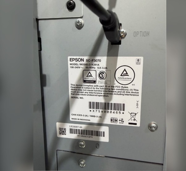 Epson F3070 Commercial Direct-to-Garment T-Shirt Printer (Used) Item # MP-042326A