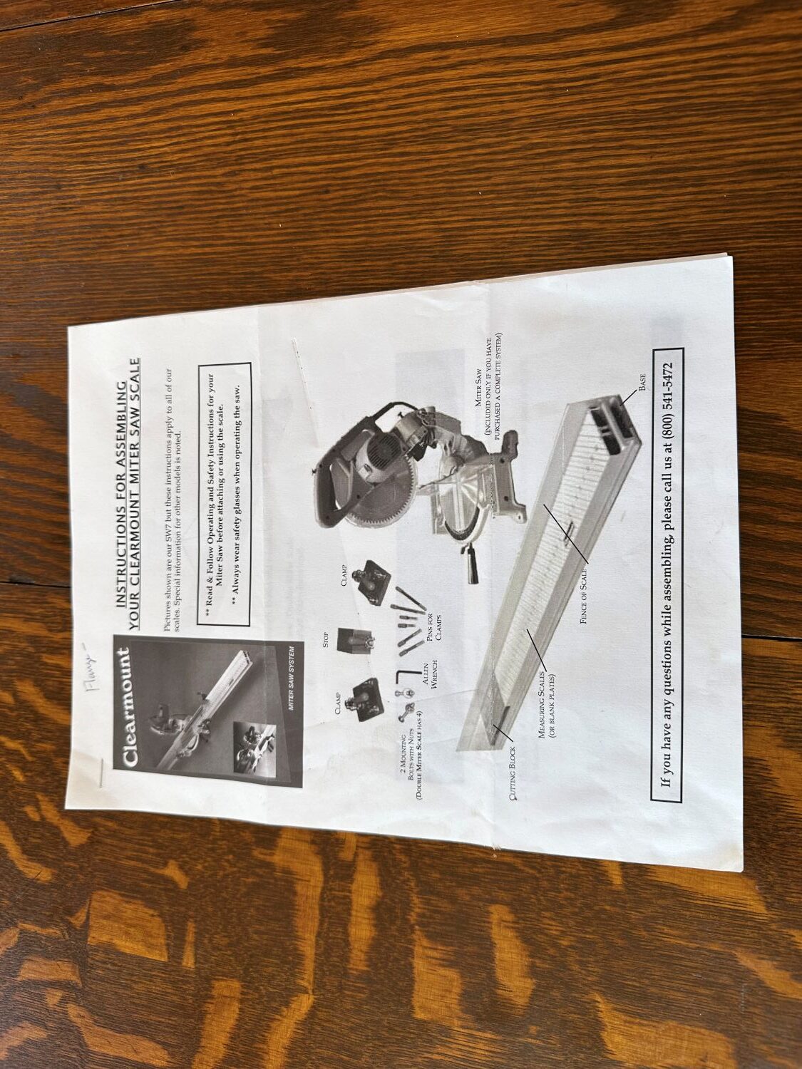 Clearmount Miter Saw Scale with Saw (Used) Item # UE-040926C
