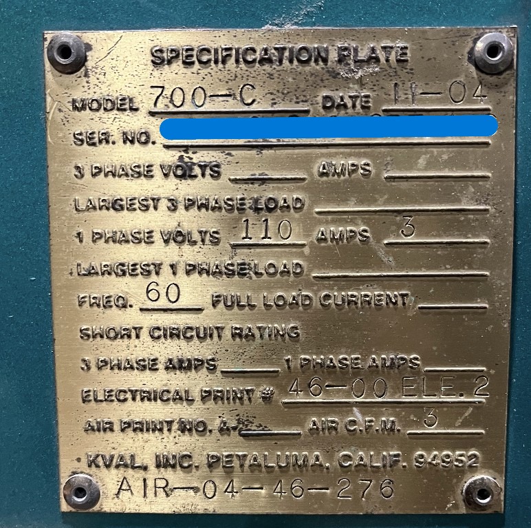 KVAL 990-F4 / F-4 Automated Pre Hanging Door Machine & KVAL 700-C Frame Assembly Door Machine (Used) Item # UE-040926E