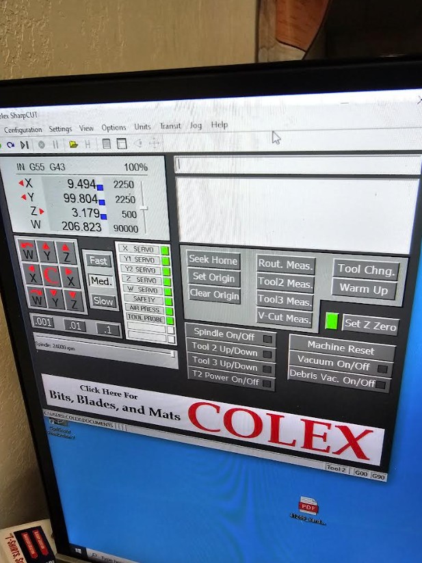 Colex Sharpcut SX1732 5×10 Flatbed Cutter (Used) Item # UE-042226E