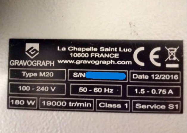 Gravograph / Gravotech M20 Mechanical Engraver (Used) Item # UE-050726C