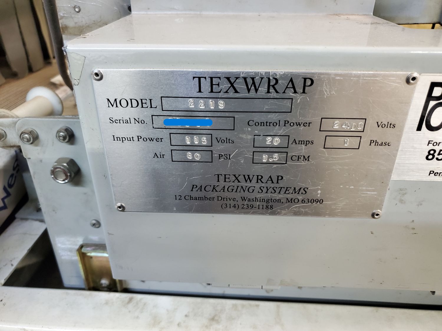 Texwrap T-2219 L-Bar Shrink Wrapper Sealer (Used) Item # UE-081026E
