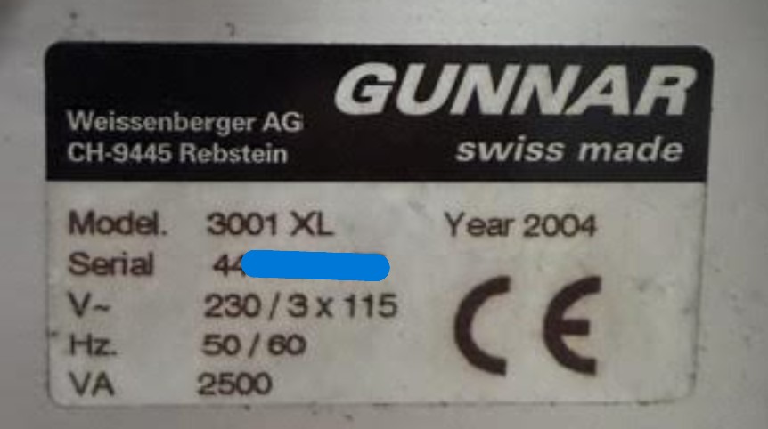 Gunnar 3001 XL Computerized Mat Cutter (Used) Item # UE-081326H