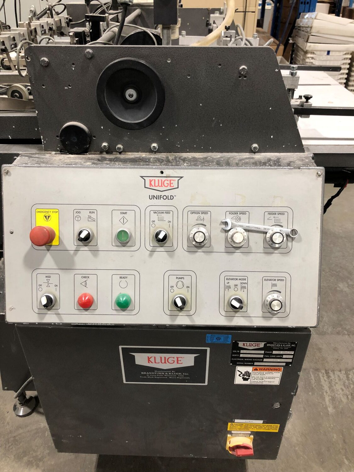 Kluge UniFold Automatic Folder – Gluer (Used) Item # UE-081326I