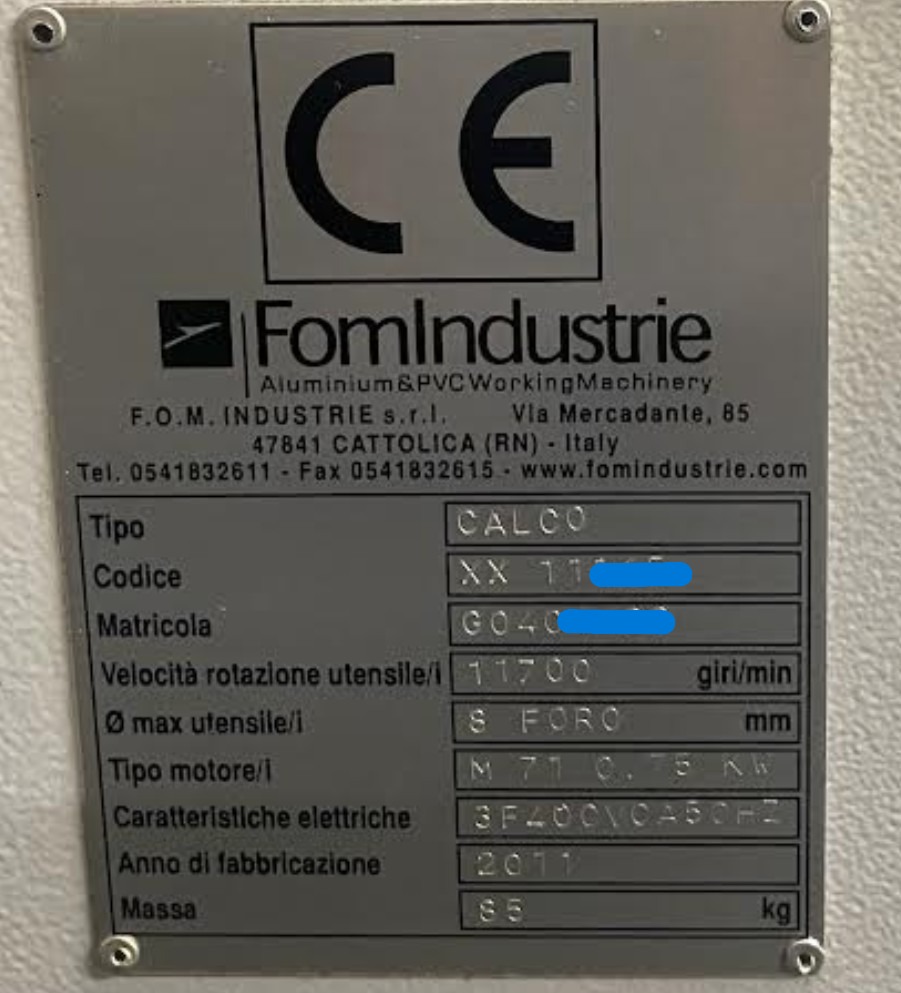 Fomlndustrie Calco Electro-Pneumatic Copy Router (Used) Item # UE-082426A