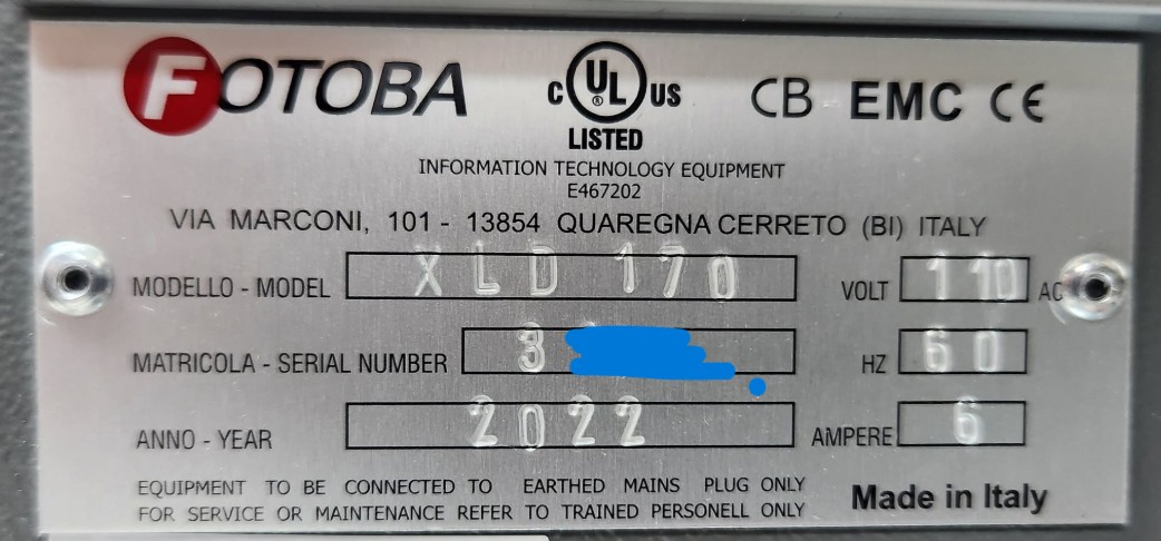 Fotoba XLD170 67″ Automatic X/Y Digital Cutter (Used) Item # UE-111925H (Copy)