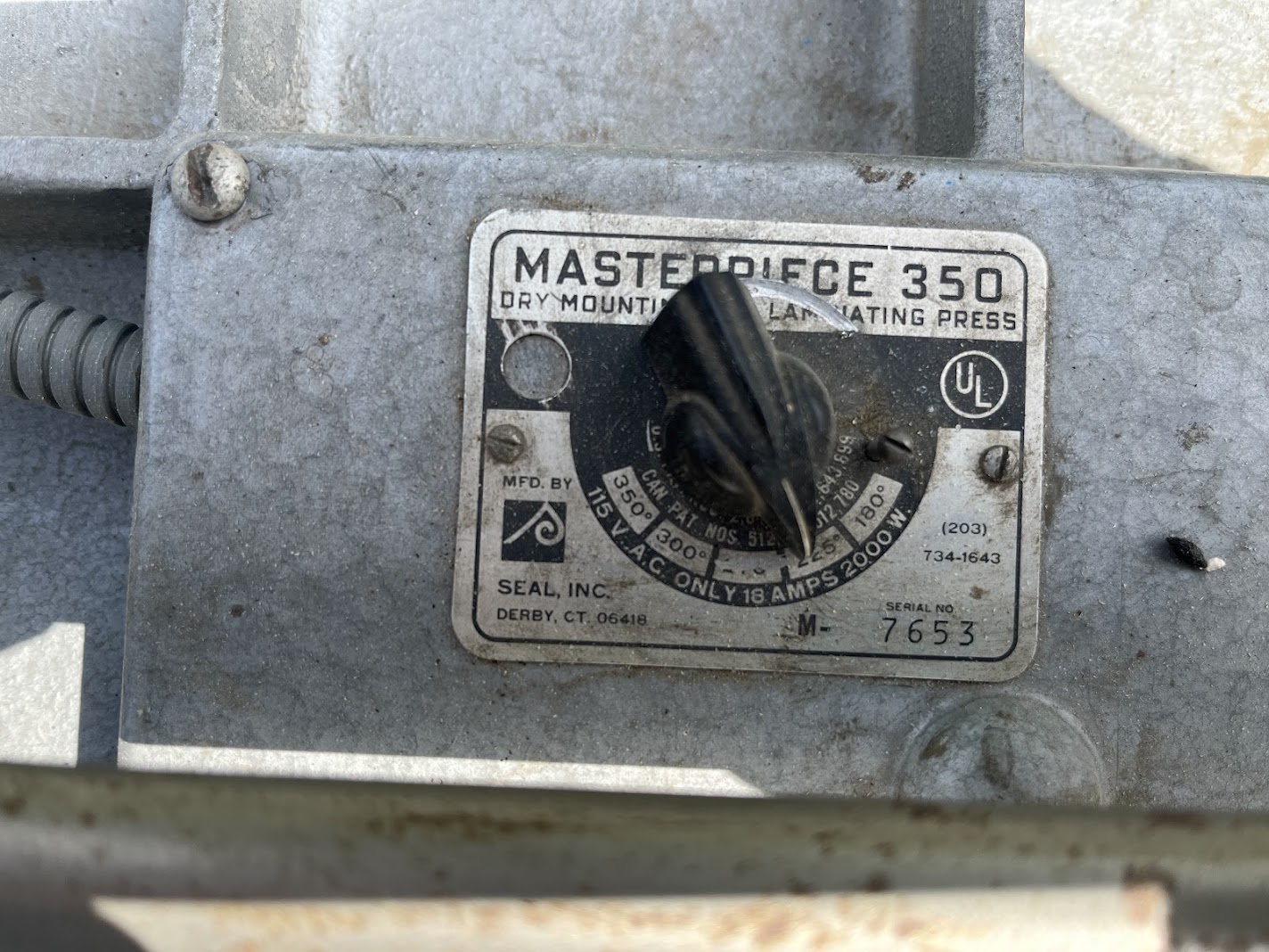 Seal Masterpiece 350 Dry Mount Press (Used) Item # UE-092326D
