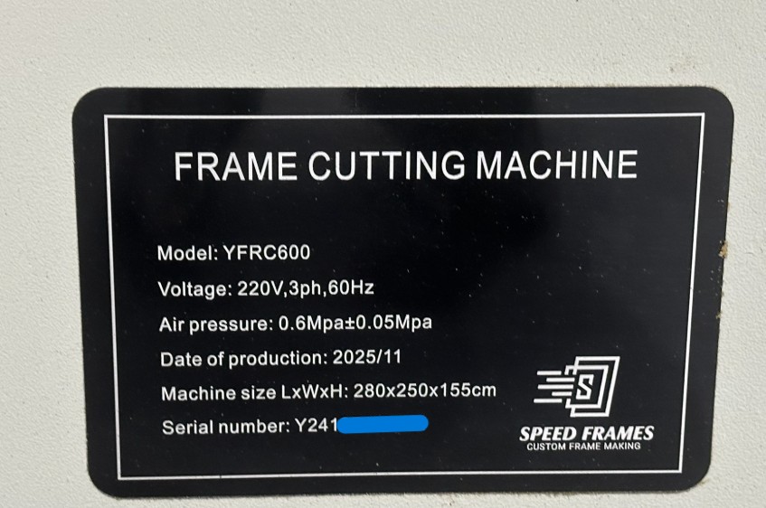 Speed Frames YFRC600 Miter Frame Production Auto Saw (Compare to Double Miter Saw) (Used) Item # UE-092526B