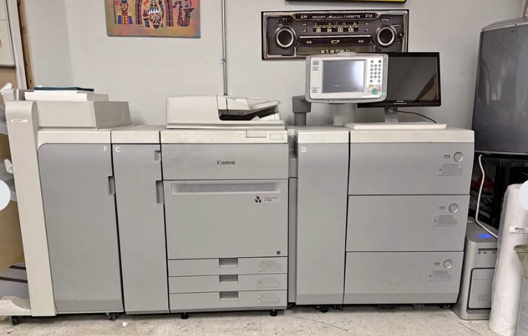 Canon Imagepress Digital Press/Copier C700 with Fiery Saddle Finisher and Large Paper Deck (Used) Item # UE-093026C