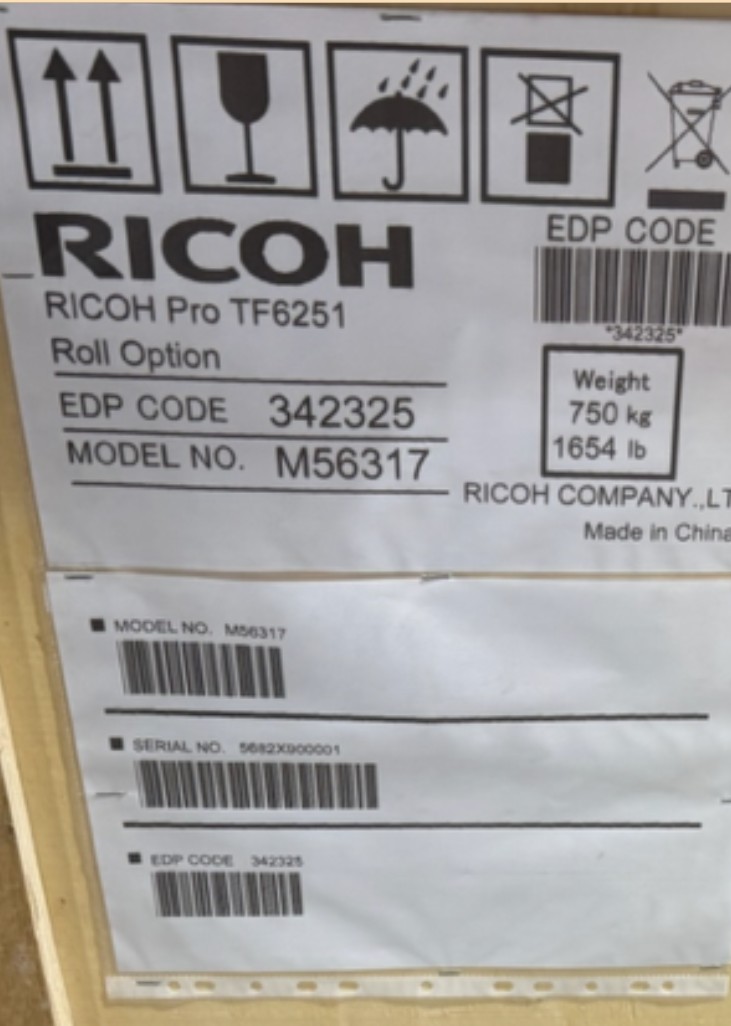 RICOH Pro TF6251 UV LED Flatbed Printer (Used) Item # UE-100626D