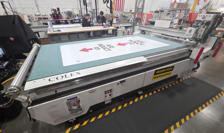 Colex Sharpcut SX1732C 5×10 Flatbed Cutter w/ Conveyor (Used) Item # UE-102826C